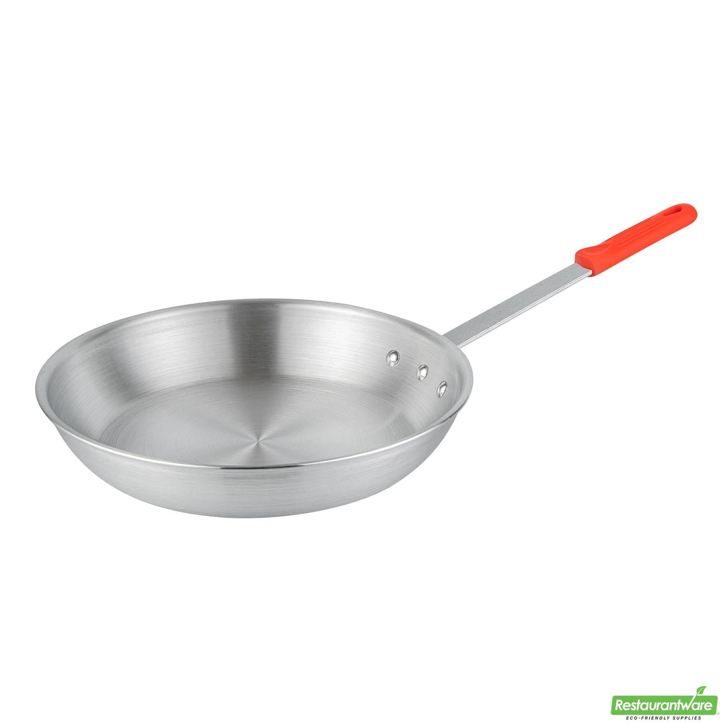 Wholesale Restaurantware Bundle: 6 Aluminum 14 Fry Pans and 6 Red Sleeves- Bulk