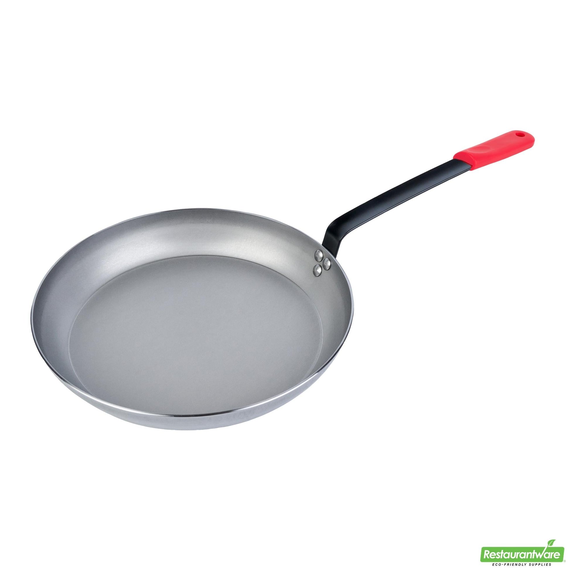 Wholesale Restaurantware Bundle: 1 Carbon Steel 12 Non-Stick Fry Pan and 1 Sleeve- Bulk