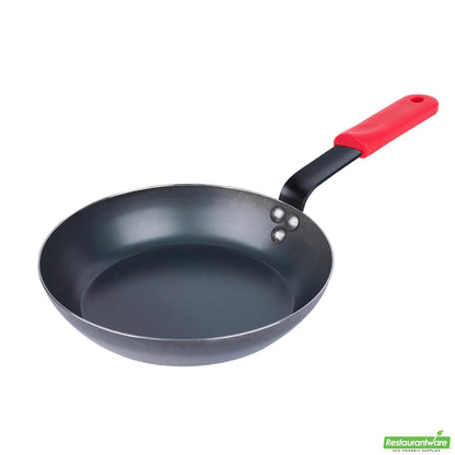 Wholesale Restaurantware Bundle: 6 Black Carbon Steel 9 1/2" Pre-Seasoned Pans and 6 Sleeves- Bulk
