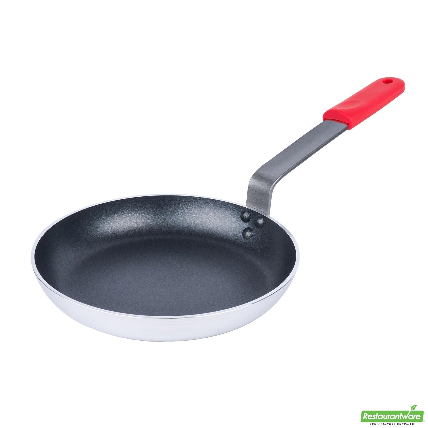 Wholesale Restaurantware Bundle: 1 Aluminum 10 Induction Ready Fry Pan and 1 Red Sleeve- Bulk