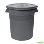 Wholesale Restaurantware Bundle: Gray 20 Gal Plastic Trash Can and Lid- Bulk