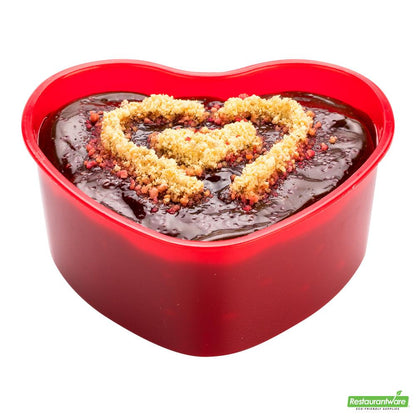 Wholesale Restaurantware Bundle: 100 5 Oz Red Mini Heart Cups and 100 Silver 4 Spoons- Bulk