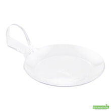 Wholesale Restaurantware Bundle: 100 Clear 3.7 Plastic Fish Tasting Plates and 100 Plastic 4 Spoons- Bulk