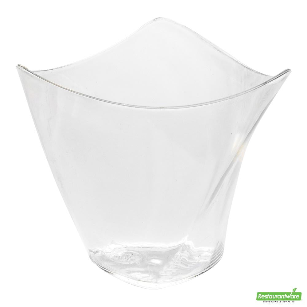 Wholesale Restaurantware Bundle: 100 4 Oz Clear Mini Muttenberg Cups and 100 Silver 4 Spoons- Bulk