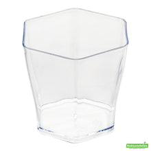 Wholesale Restaurantware Bundle: 100 2 Oz Hexagon Clear Plastic Glass and 100 Plastic 4 Spoons- Bulk