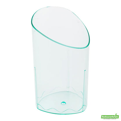Wholesale Restaurantware Bundle: 100 3 Oz Seagreen Plastic Shot Glass and 100 Plastic 4 Spoons- Bulk