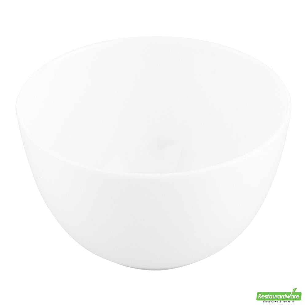 Wholesale Restaurantware Bundle: 100 4 Oz Round White Bodega Cups and 100 Silver 4 Spoons- Bulk