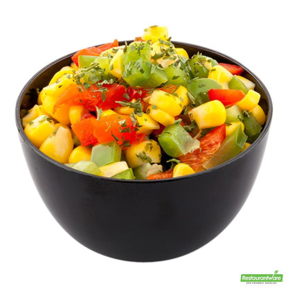 Wholesale Restaurantware Bundle: 100 4 Oz Round Black Bodega Cups and 100 Silver 4 Spoons- Bulk
