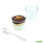Wholesale Restaurantware Bundle: 100 6 Oz Round Seagreen Cylindro Cups and 100 Silver 4 Spoons- Bulk