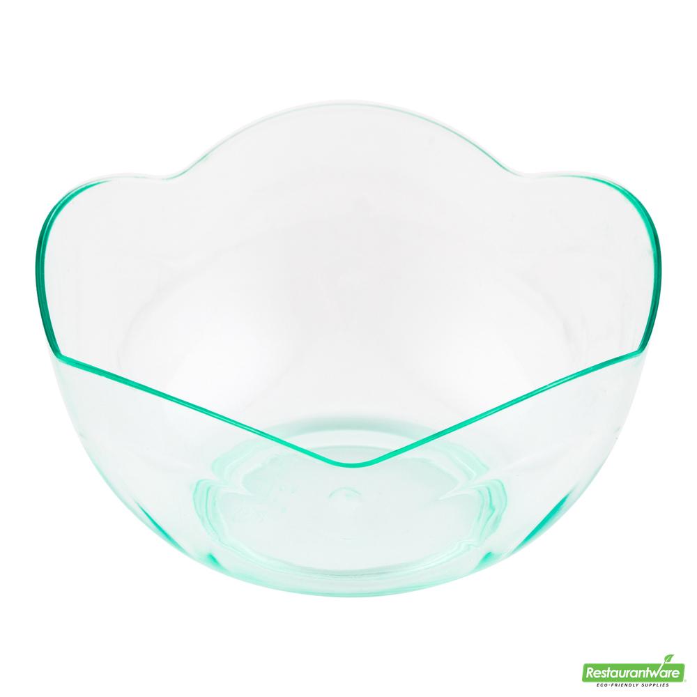 Wholesale Restaurantware Bundle: 100 2 Oz Round Seagreen Le Fleur Cups and 100 Silver 4 Spoons- Bulk