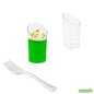 Wholesale Restaurantware Glass Plstc Rd 3oz C/frk 4 S- Bulk