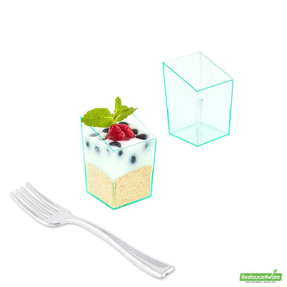 Wholesale Restaurantware Cup Plstc Sq 3oz Sg/frk 4 S- Bulk