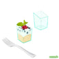 Wholesale Restaurantware Cup Plstc Sq 3oz Sg/frk 4 S- Bulk