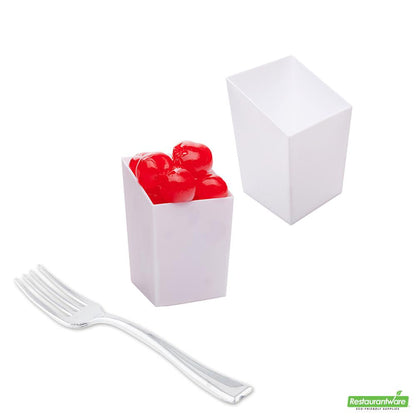 Wholesale Restaurantware Cup Plstc Sq 3oz W/frk 4 S- Bulk