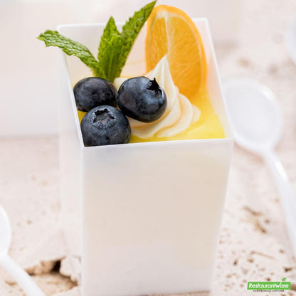 Wholesale Restaurantware Cup Plstc Sq 3oz W/frk 4 S- Bulk