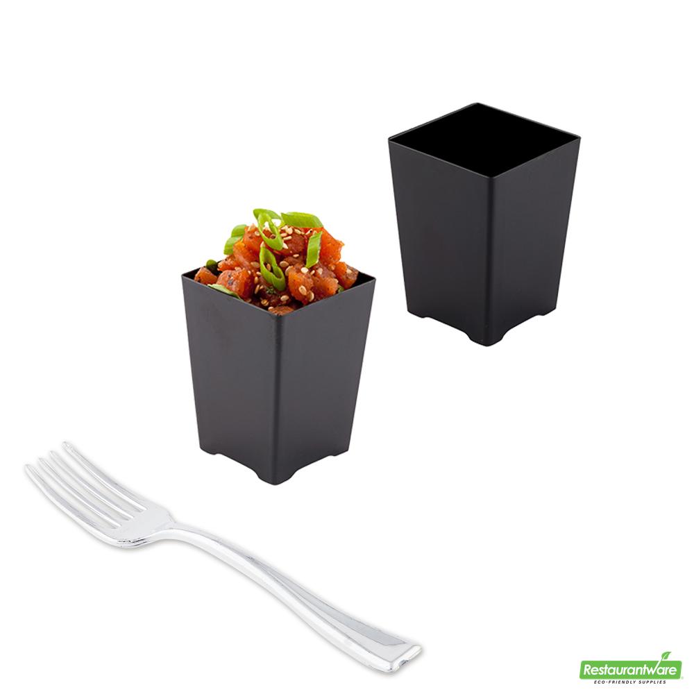 Wholesale Restaurantware Cup Plstc Sq 4oz B/frk 4 S- Bulk