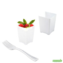 Wholesale Restaurantware Cup Plstc Sq 4oz W/frk 4 S- Bulk