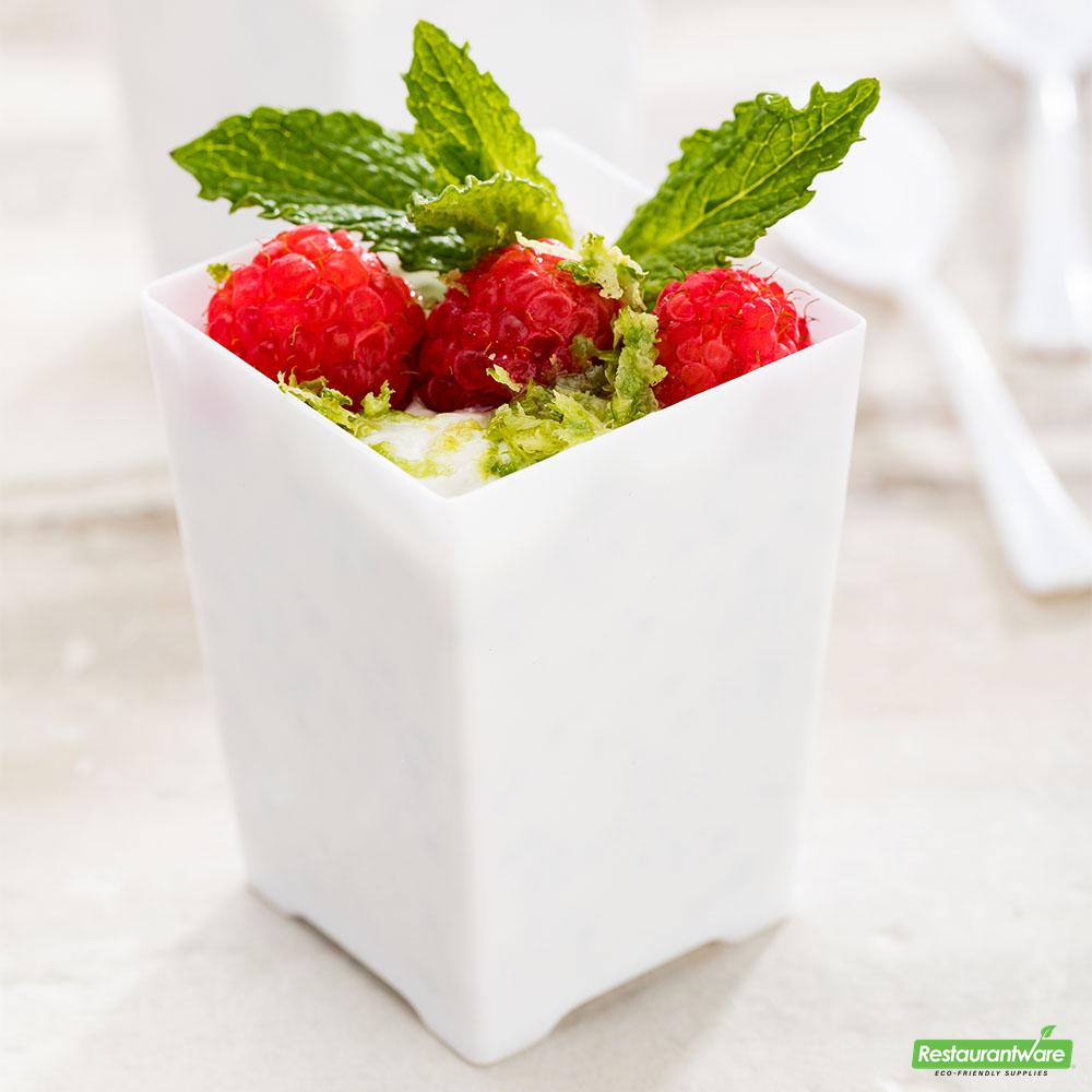 Wholesale Restaurantware Cup Plstc Sq 4oz W/frk 4 S- Bulk