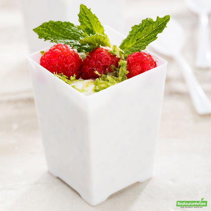 Wholesale Restaurantware Cup Plstc Sq 4oz W/frk 4 S- Bulk