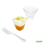 Wholesale Restaurantware Cup Plstc Sq 4oz C/frk 4 S- Bulk