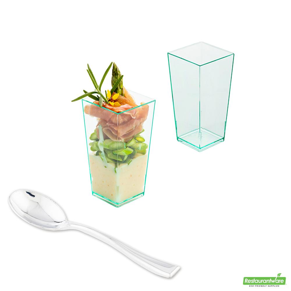 Wholesale Restaurantware Cup Plstc Sq 4oz Sg/spn 4 S- Bulk