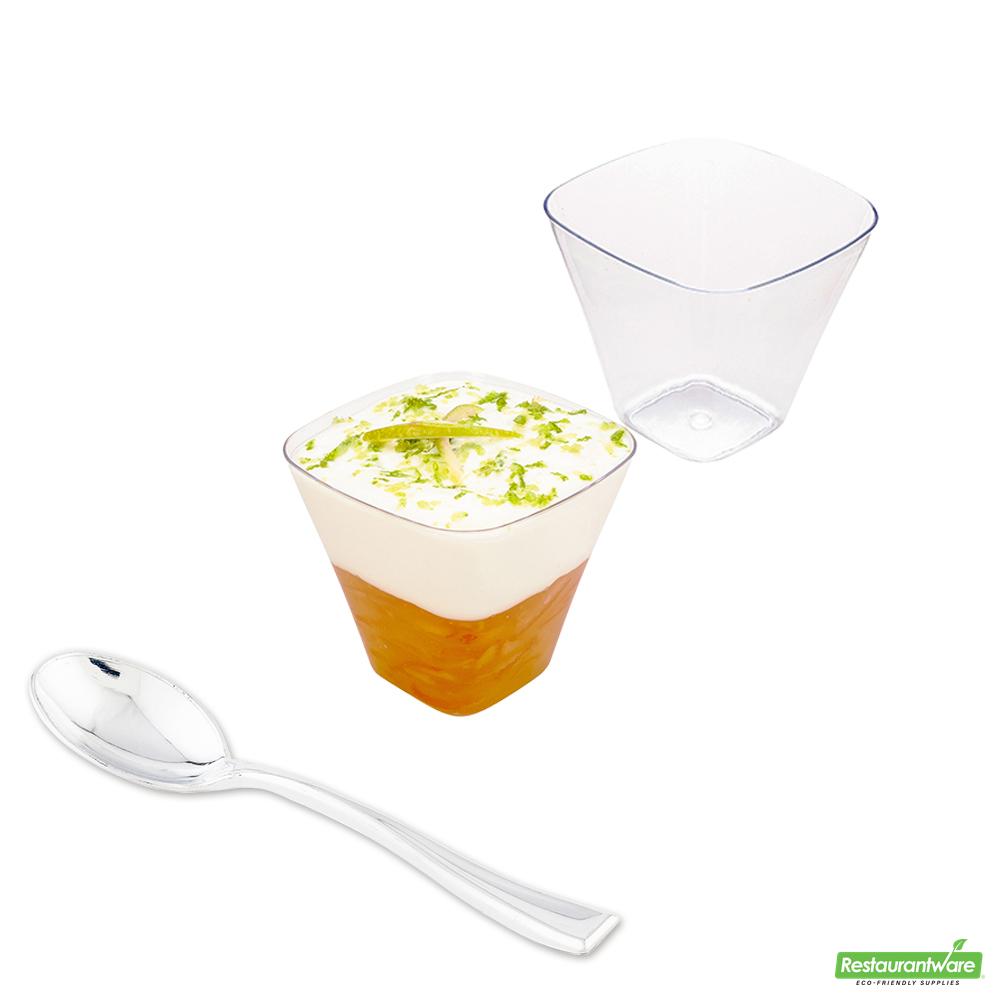 Wholesale Restaurantware Cup Plstc Sq 4oz C/spn 4 S- Bulk