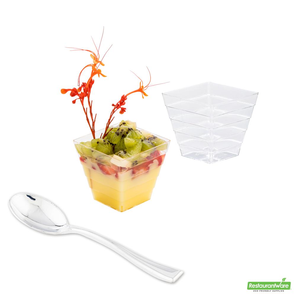 Wholesale Restaurantware Cup Plstc Sq 2oz C/spn 4 S- Bulk