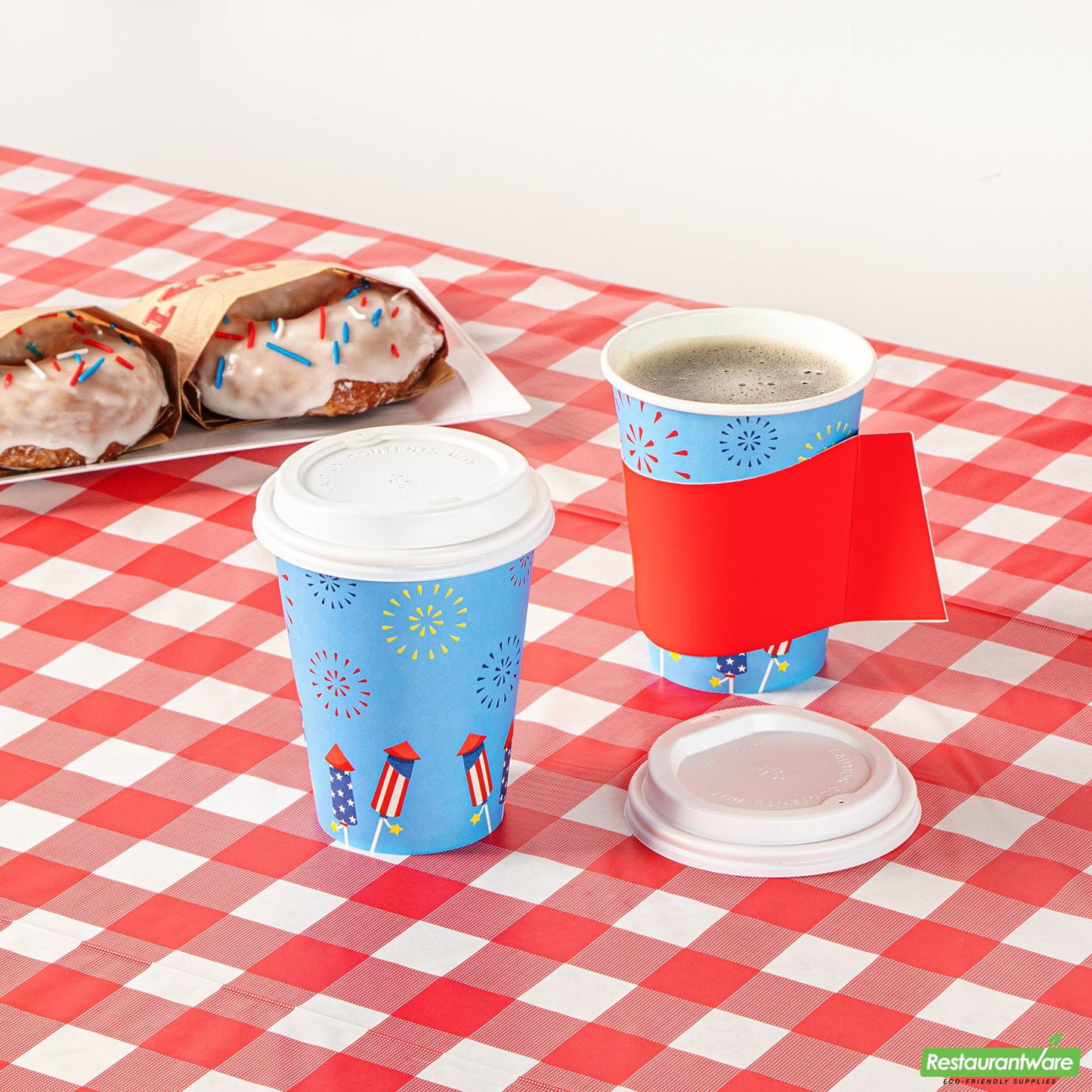 Wholesale Restaurantware Cup Cff Ppr 12oz 4th F Jly- Bulk