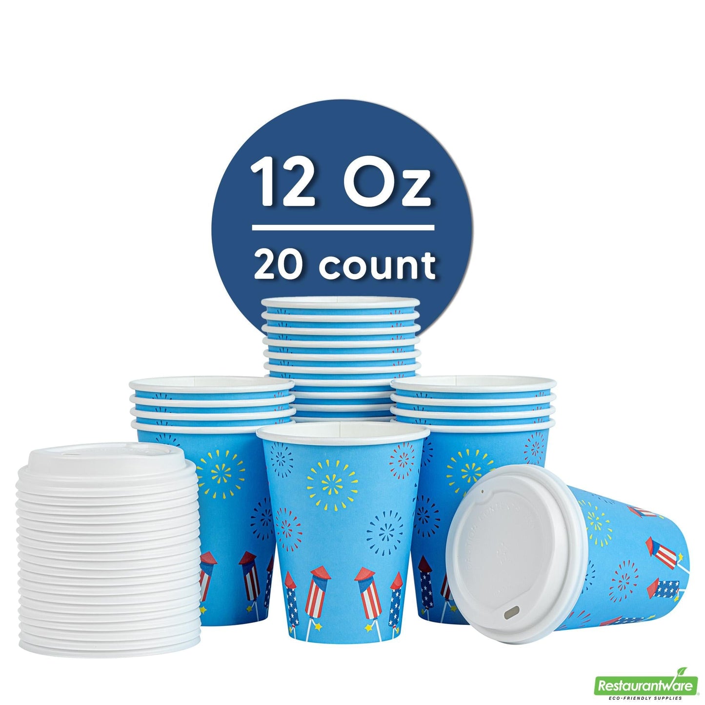 Wholesale Restaurantware Cup Cff Ppr 12oz 4th F Jly- Bulk