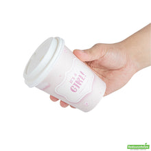 Wholesale Restaurantware Restpresso 12 Oz It's a Girl Paper Single Wall Coffee Cup - with White Lid - 3 1/2 X 3 1/2 X 4 3/4 - 400 Count Box- Bulk