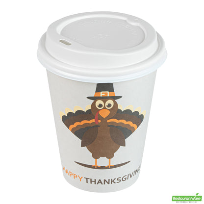 Wholesale Restaurantware Cup Cff Ppr 12oz Hpy Thnksgvng- Bulk