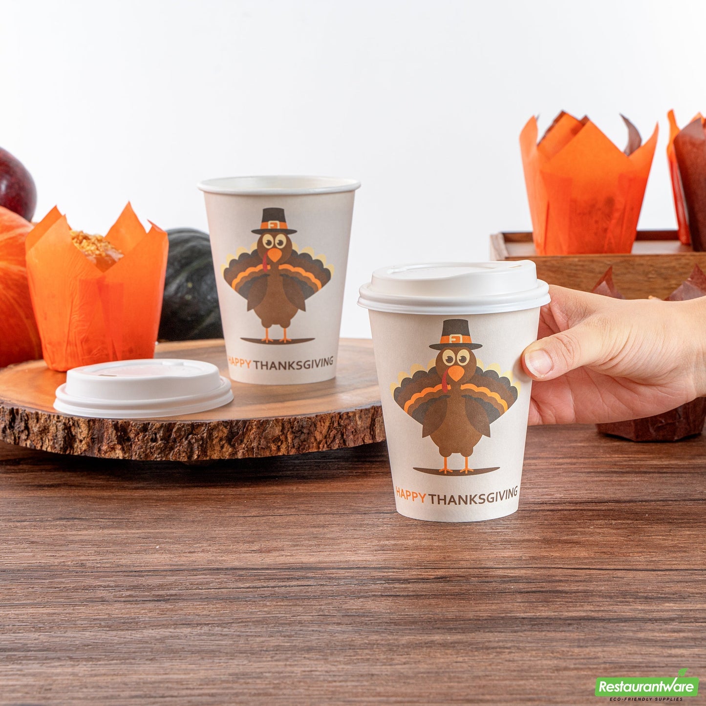 Wholesale Restaurantware Cup Cff Ppr 12oz Hpy Thnksgvng- Bulk