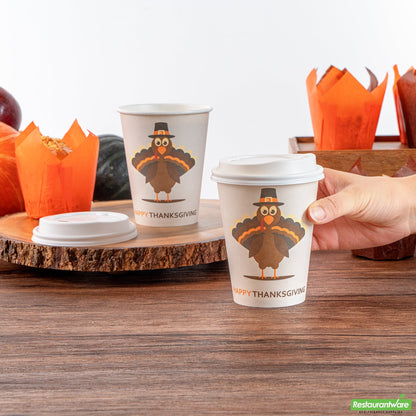 Wholesale Restaurantware Cup Cff Ppr 12oz Hpy Thnksgvng- Bulk