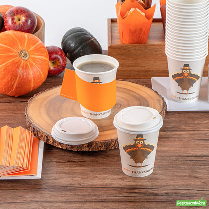 Wholesale Restaurantware Cup Cff Ppr 12oz Hpy Thnksgvng- Bulk