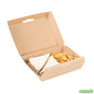Wholesale Restaurantware Bio Tek Rectangle Kraft Paper Corrugated Clamshell Container - 7 3/4" X 6" X 2 3/4" - 100 Count Box- Bulk