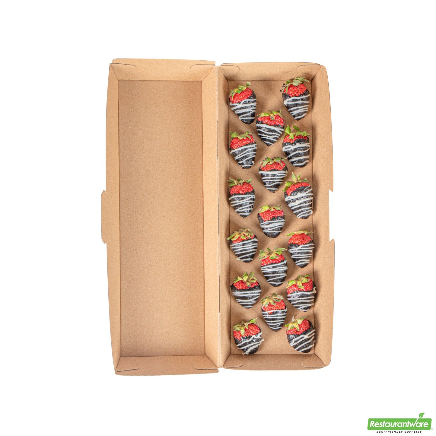 Wholesale Restaurantware Bio Tek Rectangle Kraft Paper Corrugated Clamshell Container - 11 1/4" X 3 1/2" X 2 3/4" - 100 Count Box- Bulk