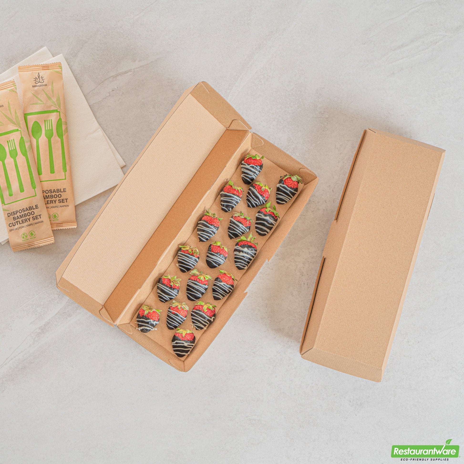 Wholesale Restaurantware Bio Tek Rectangle Kraft Paper Corrugated Clamshell Container - 11 1/4" X 3 1/2" X 2 3/4" - 100 Count Box- Bulk