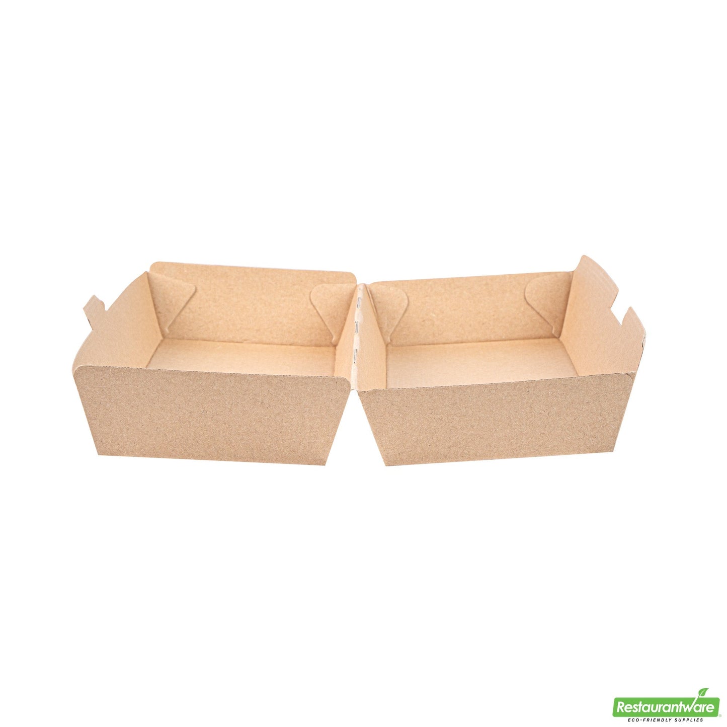 Wholesale Restaurantware Bio Tek Rectangle Kraft Paper Corrugated Clamshell Container - 11 1/4" X 3 1/2" X 2 3/4" - 100 Count Box- Bulk
