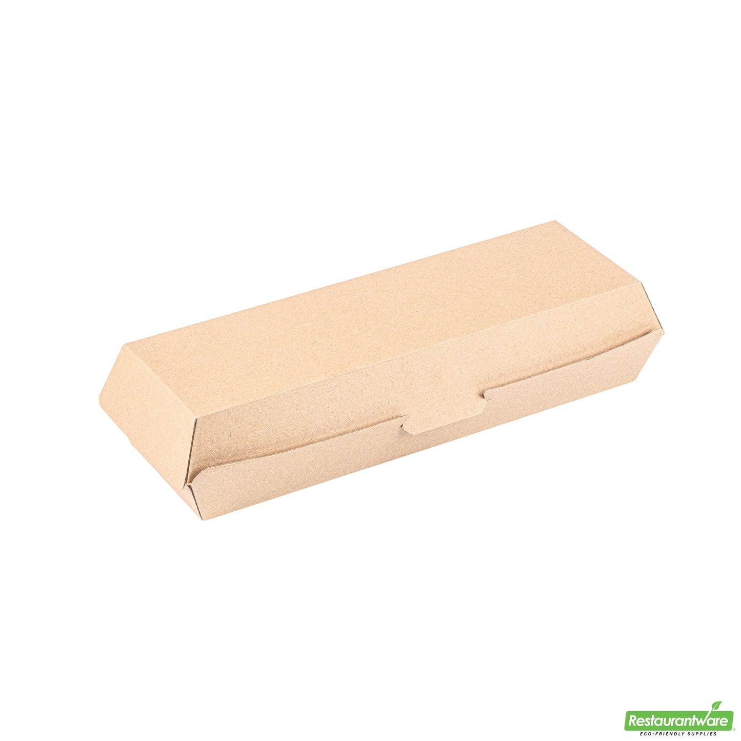 Wholesale Restaurantware Bio Tek Rectangle Kraft Paper Corrugated Clamshell Container - 11 1/4" X 3 1/2" X 2 3/4" - 100 Count Box- Bulk