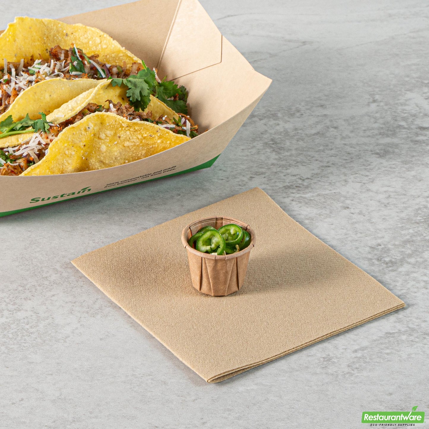 Wholesale Restaurantware Sustain 0.75 Oz Kraft Paper Portion Cup - Compostable - 100 Count Box- Bulk