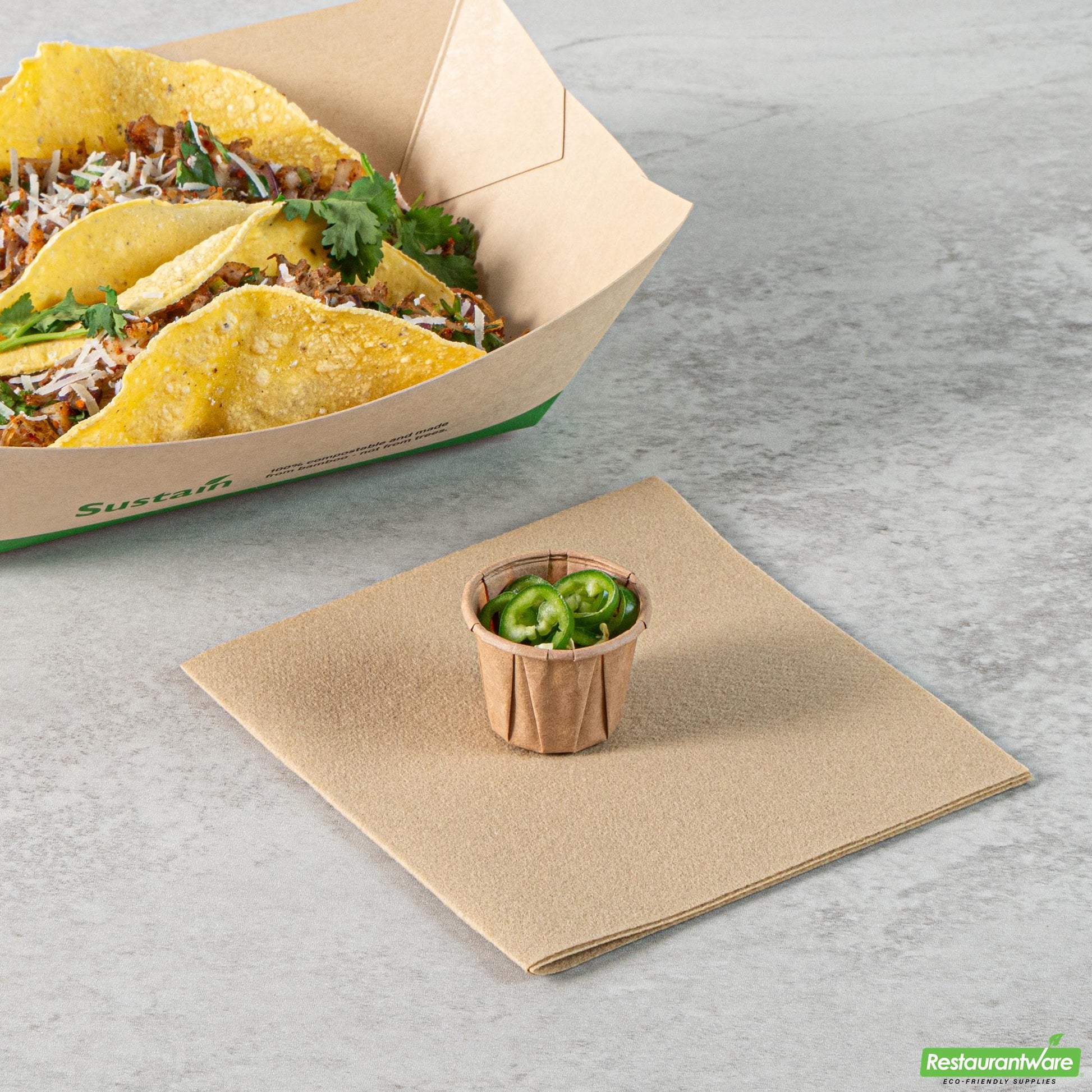Wholesale Restaurantware Sustain 0.75 Oz Kraft Paper Portion Cup - Compostable - 100 Count Box- Bulk