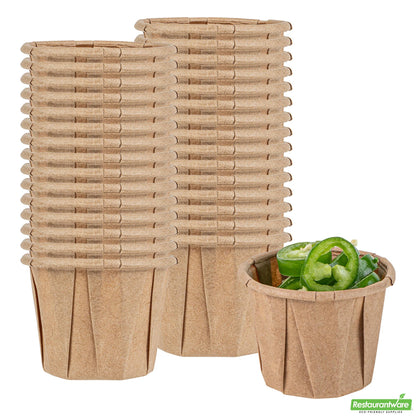 Wholesale Restaurantware Sustain 0.75 Oz Kraft Paper Portion Cup - Compostable - 100 Count Box- Bulk