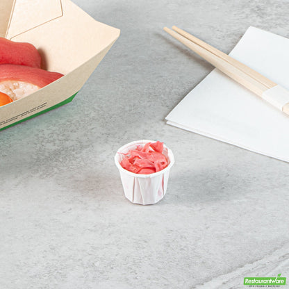Wholesale Restaurantware Sustain 0.75 Oz White Paper Portion Cup - Compostable - 2000 Count Box- Bulk