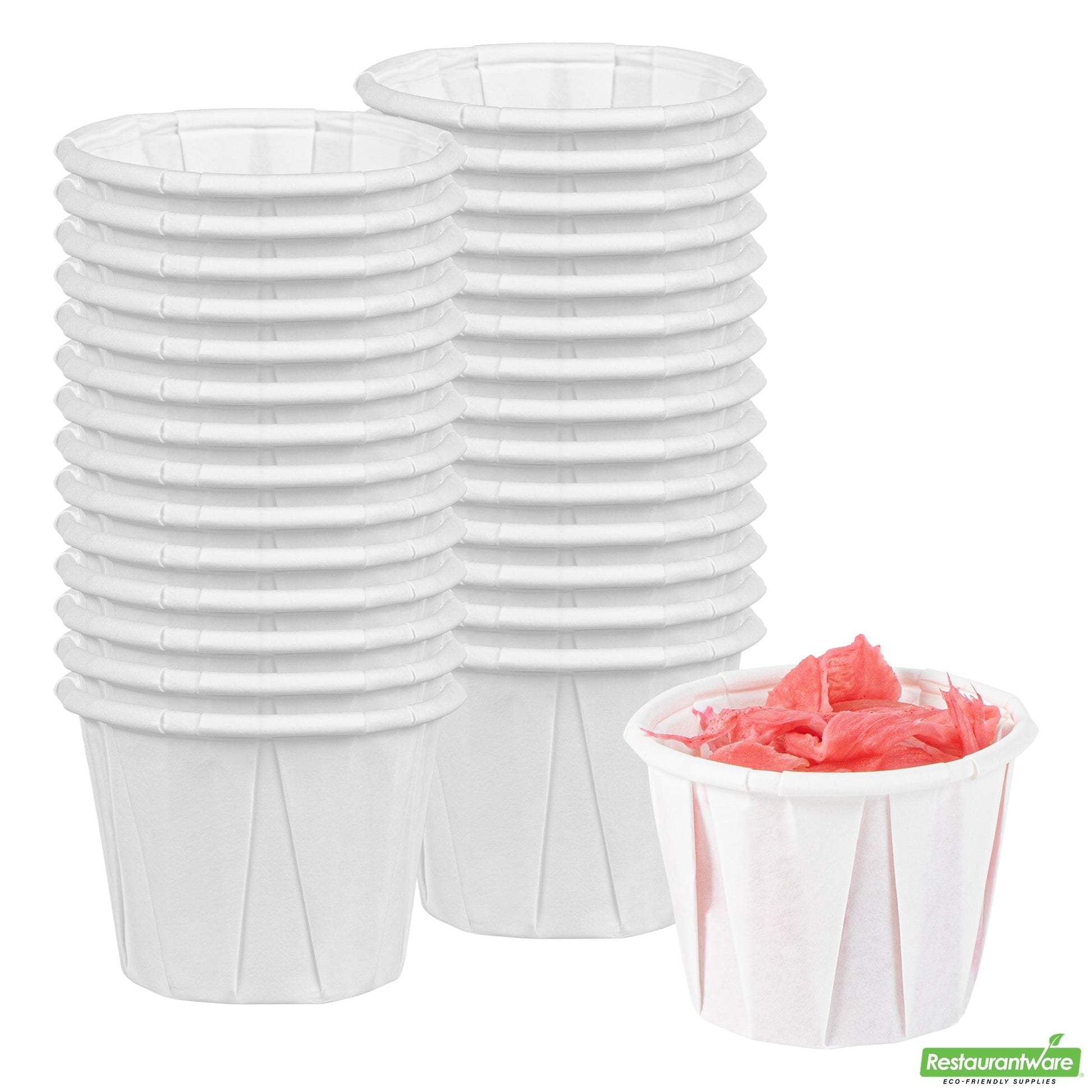 Wholesale Restaurantware Sustain 0.75 Oz White Paper Portion Cup - Compostable - 2000 Count Box- Bulk