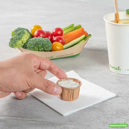 Wholesale Restaurantware Sustain 1 Oz Kraft Paper Portion Cup - Compostable - 2000 Count Box- Bulk