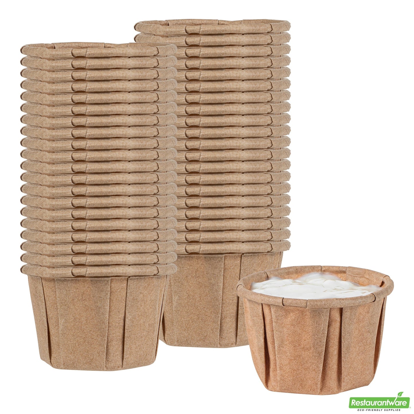 Wholesale Restaurantware Sustain 1 Oz Kraft Paper Portion Cup - Compostable - 2000 Count Box- Bulk