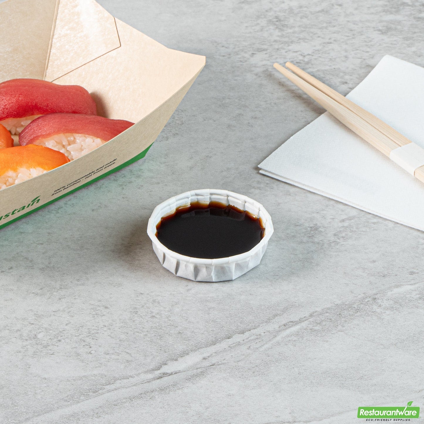 Wholesale Restaurantware Cup Prtn Ppr 1oz W Cmpstbl Sqt- Bulk