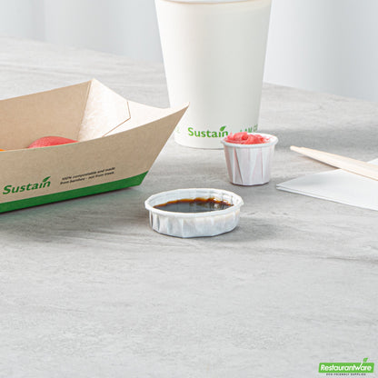 Wholesale Restaurantware Cup Prtn Ppr 1oz W Cmpstbl Sqt- Bulk