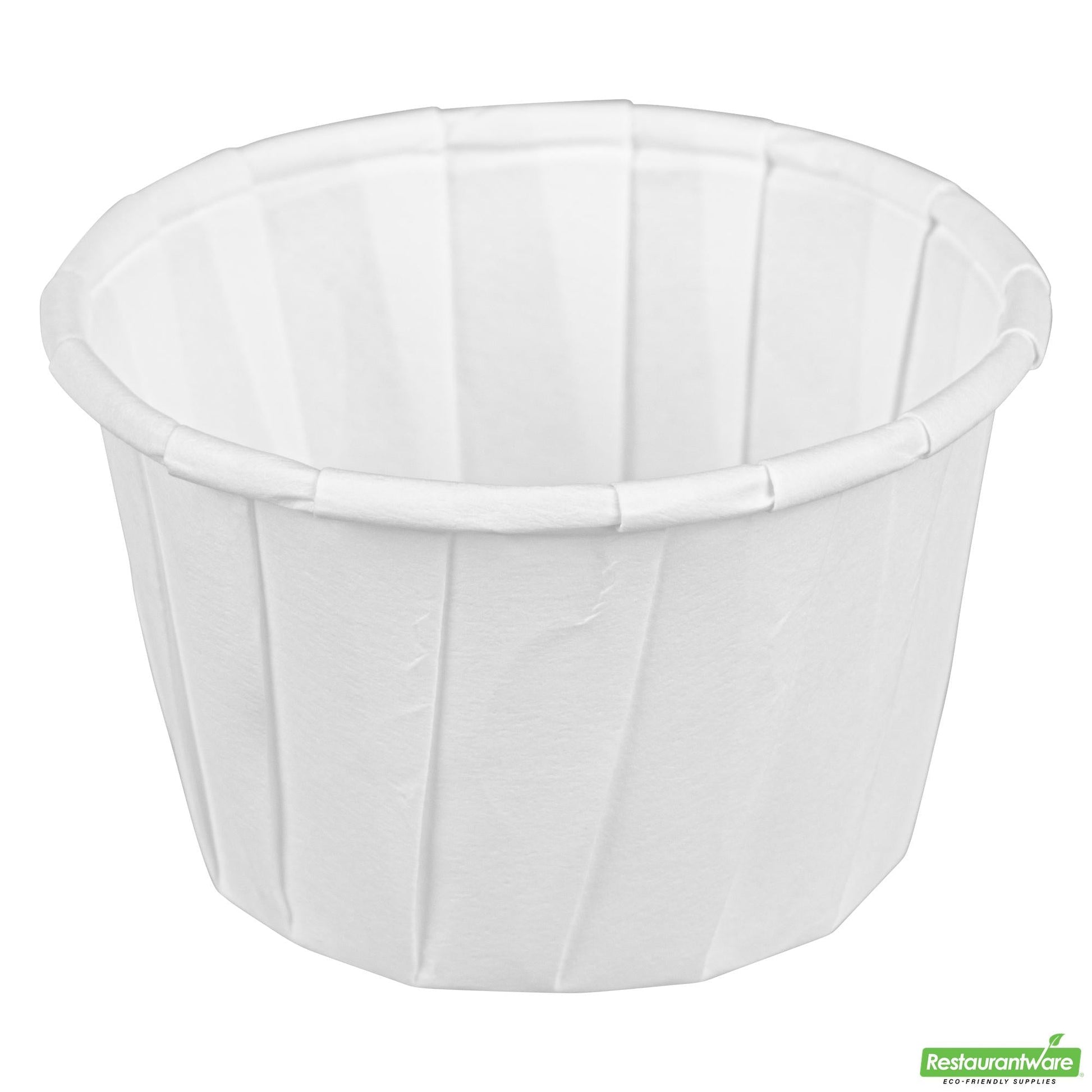 Wholesale Restaurantware Sustain 1.5 Oz White Paper Portion Cup - Compostable - 2000 Count Box- Bulk