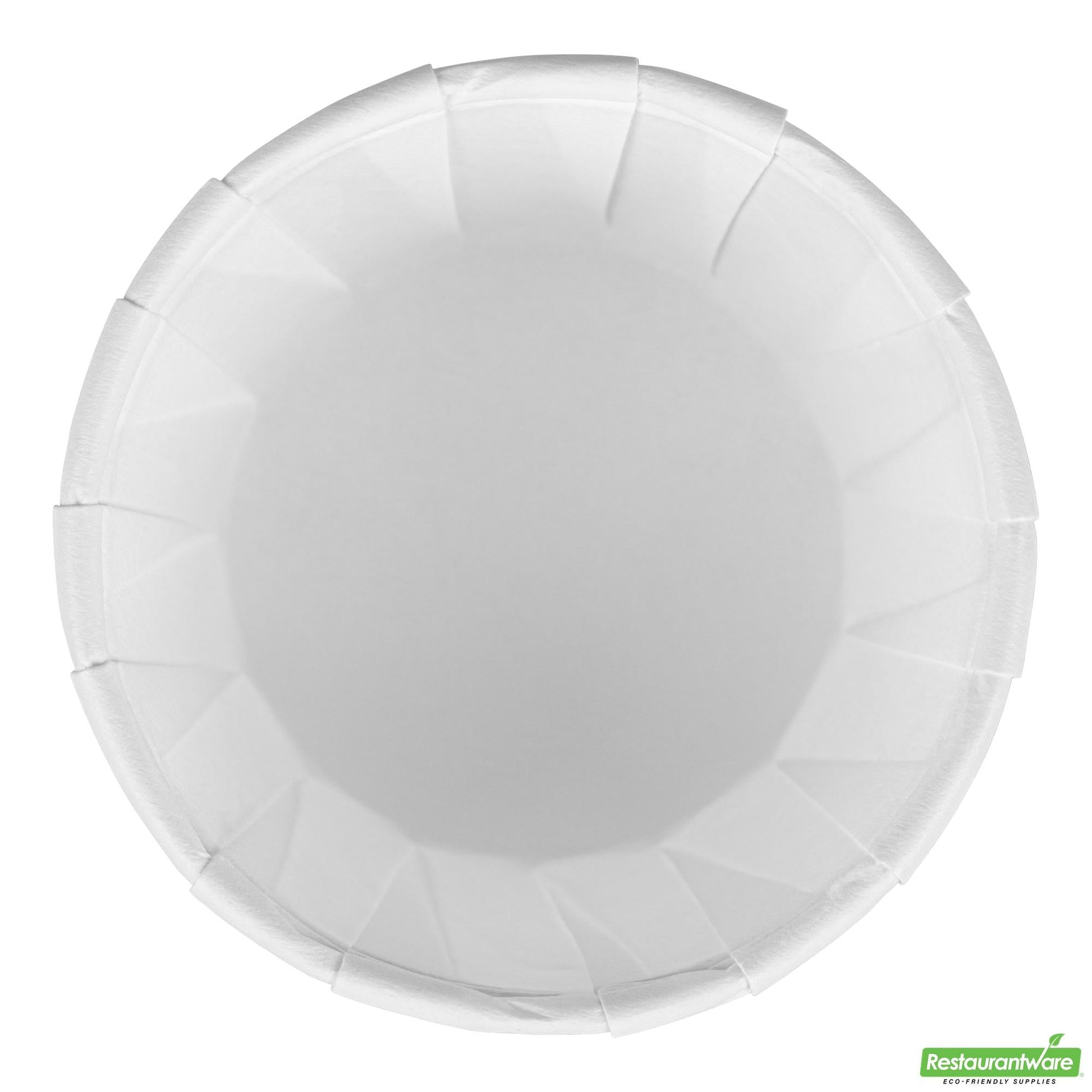 Wholesale Restaurantware Sustain 1.5 Oz White Paper Portion Cup - Compostable - 2000 Count Box- Bulk